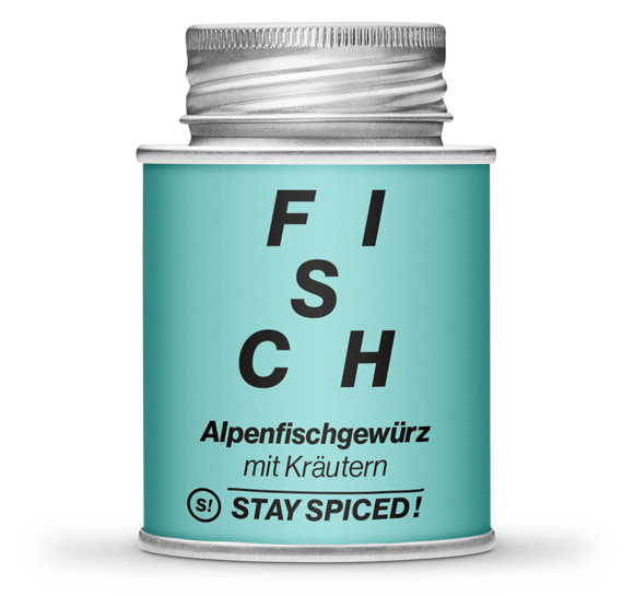 Bild von Stay Spiced Alpenfischgewürz mit Kräutern 170ml Schraubdose