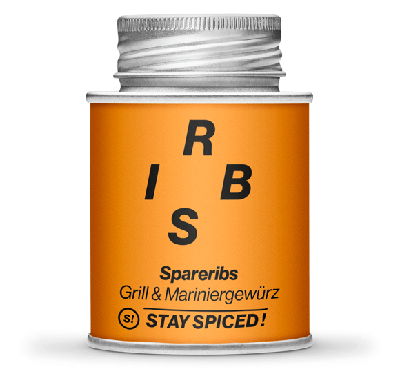 Bild von Stay Spiced Spareribs - Grill & Marinadengewürz 170ml Schraubdose